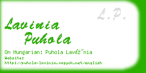 lavinia puhola business card